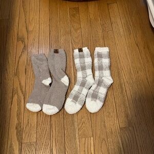 Bear Paw Fuzzy Socks